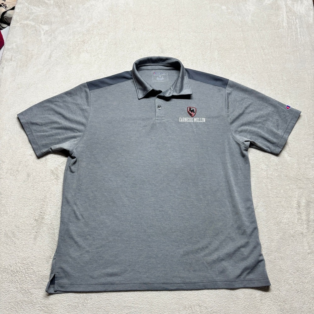 Carnegie Mellon Champion Polo Mens XL Gray NCAA EUC